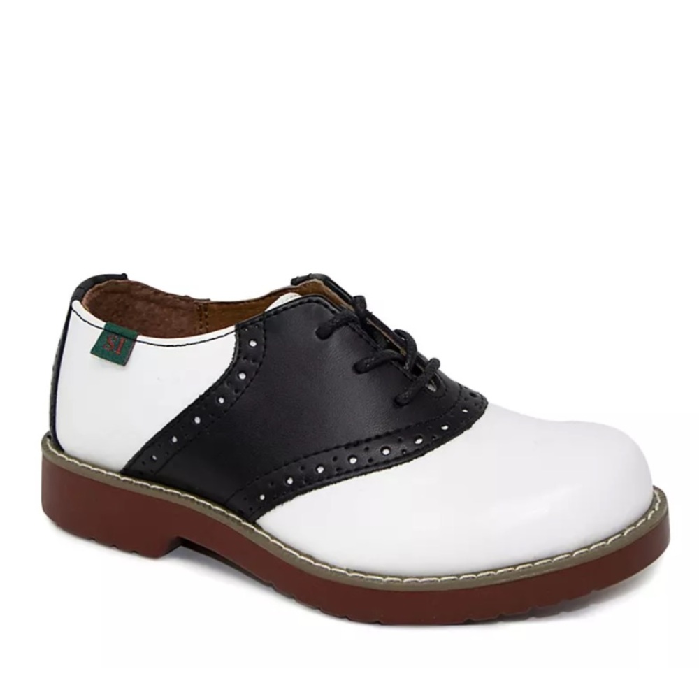 SCHOOL ISSUE NWT Navy Leather Girls Little Big Kid Varsity Oxford Saddle Shoes